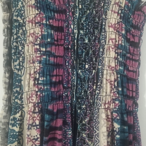 Ace Fashion Bohemian Hippie Blouse Tank Top. Size Medium. 65% Silk 35% Polyester - Picture 3 of 6